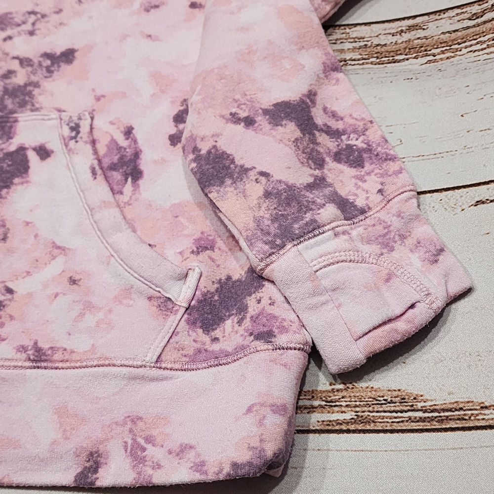 🌺3/$20 Athleta Hoodie PinkbTie Dye Thumbholes Soft Stretch M 8-10 - Picture 5 of 9